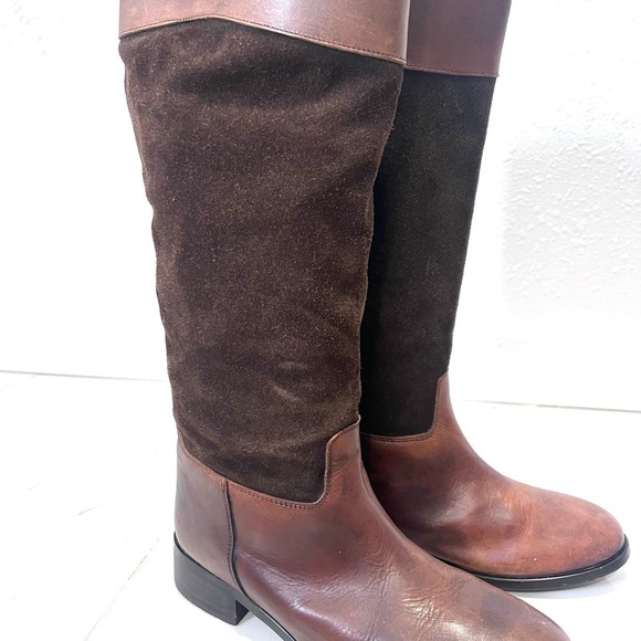 Steve Madden Brown Leather and Suede  Ritte Riding Boots 10 - Picture 4 of 8